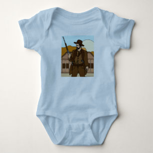 Retro Wild West Cowboys Rodeo Baby Strampler