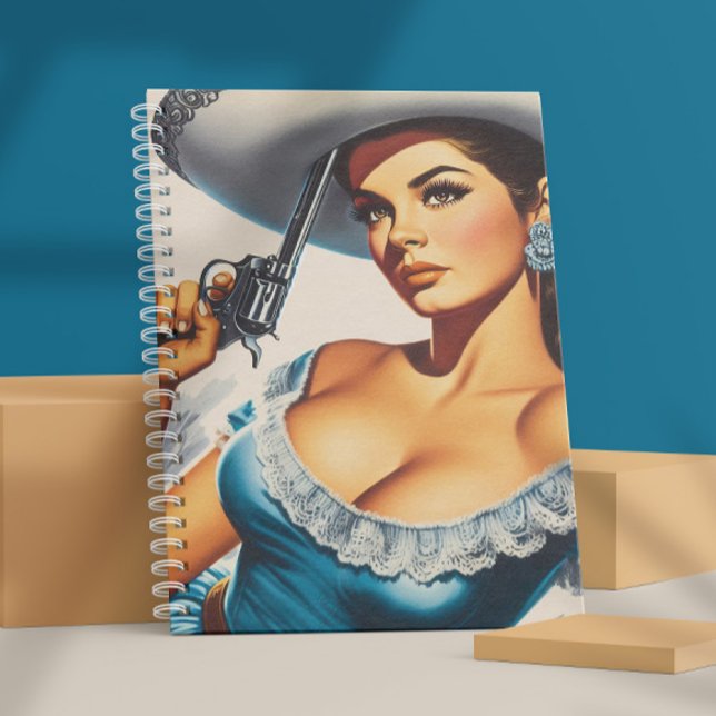 Retro-Wild-West-Pin-up Notizblock (Von Creator hochgeladen)