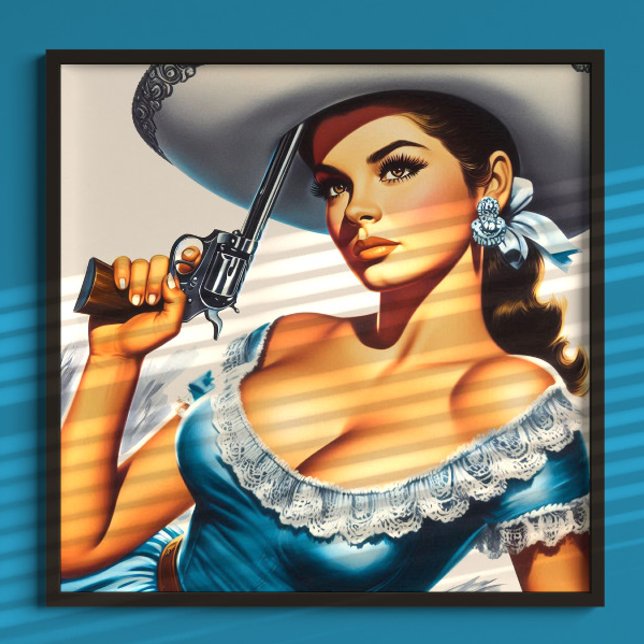 Retro-Wild-West-Pin-up Poster (Von Creator hochgeladen)