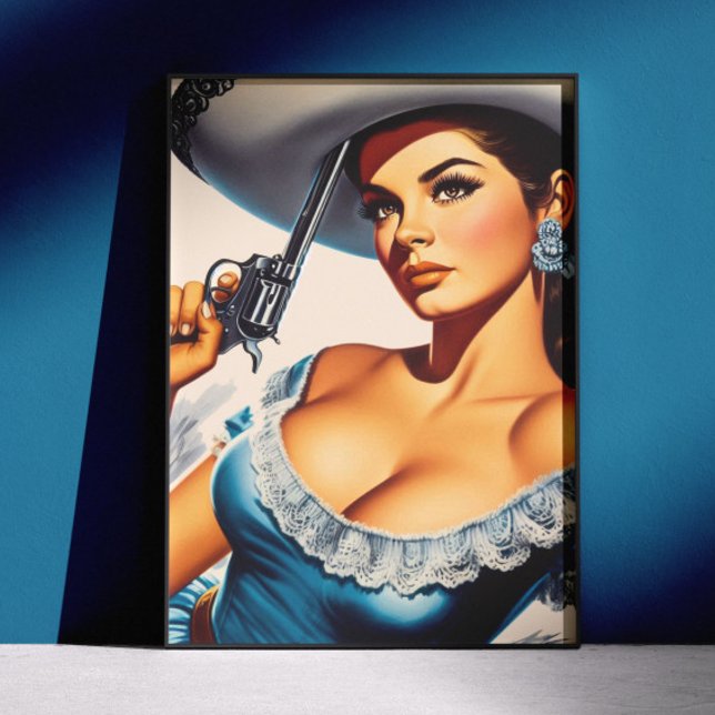 Retro Wild West Pin-up Poster (Von Creator hochgeladen)