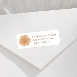 Retro Wildblume Girl Baby Dusche Rücksendeadresse