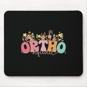 Retro Wildblume Ortho Squad Orthopädics Nurse Rn Mousepad