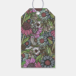 Retro Wildblume Wintergarten Geschenkanhänger