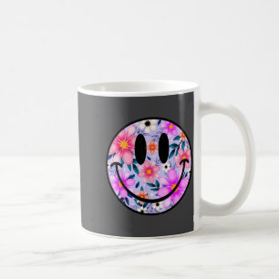 Retro-Wildblumen-Lächeln-Gesicht-Blumenliebhaber-G Kaffeetasse