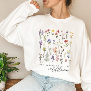 Retro-Wildblumen Sweatshirt