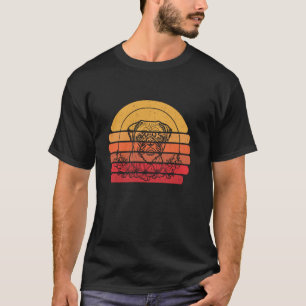 Retro Wilde Blumen Mops-Hunderasse - Möpse Vintage T-Shirt