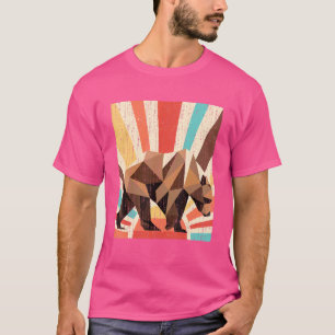 Retro Wildlife Forest Animal Nature Grizzly Bär T-Shirt