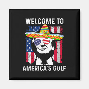 Retro Willkommen im amerikanischen Golf-Funny Trum Magnet