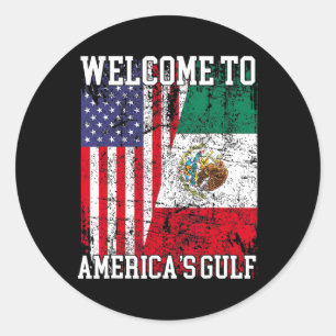 Retro Willkommen im amerikanischen Golf-Funny Trum Runder Aufkleber