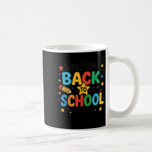Retro Willkommen zurück zum Schullehrerpreis Kaffeetasse (Rechts)
