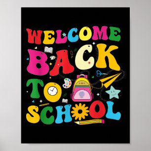 Retro Willkommen zurück zum Schullehrerpreis Poster