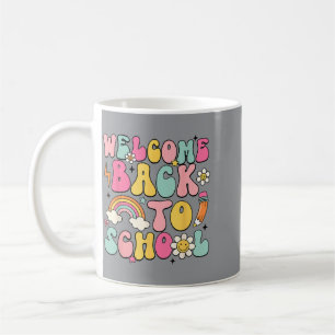 Retro Willkommen zurück zur Schule Lehrer Kaffeetasse