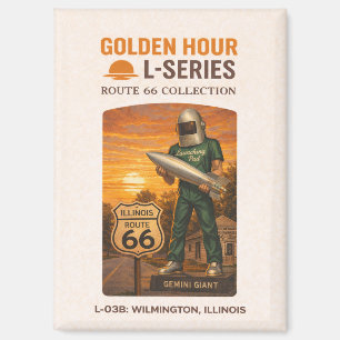 Retro Wilmington Illinois Route 66 Wahrzeichen Kun Magnet