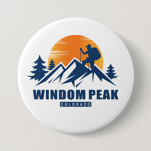 Retro Windows Peak Wanderung T - Shirt Button