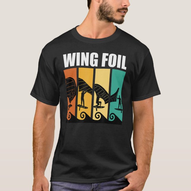 Retro Wing Surf Wing Foil 1 T-Shirt (Vorderseite)
