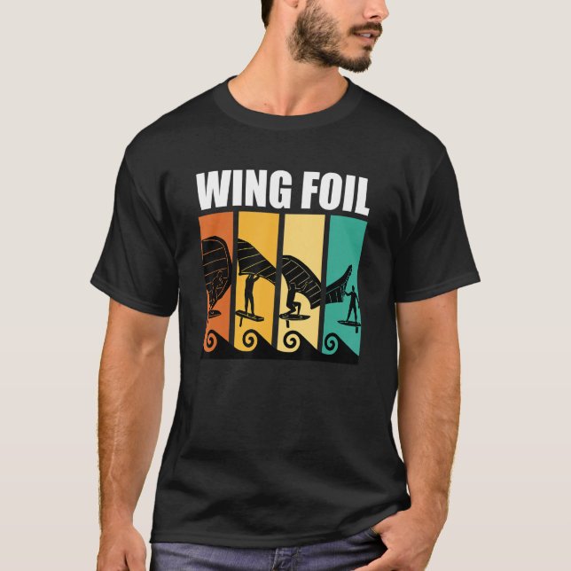 Retro Wing Surf Wing Foil 1 T-Shirt (Vorderseite)