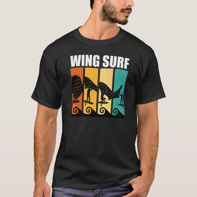 Retro Wing Surf Wing Foil T-Shirt (Vorderseite)
