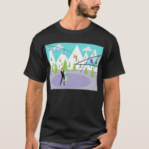 Retro Winter Ski Resort T - Shirt