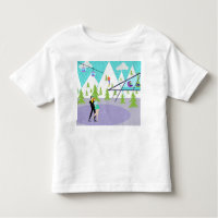 Retro Winter Ski Resort T - Shirt