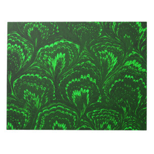 Retro-Wirbel Emerald Green Notepad Notizblock