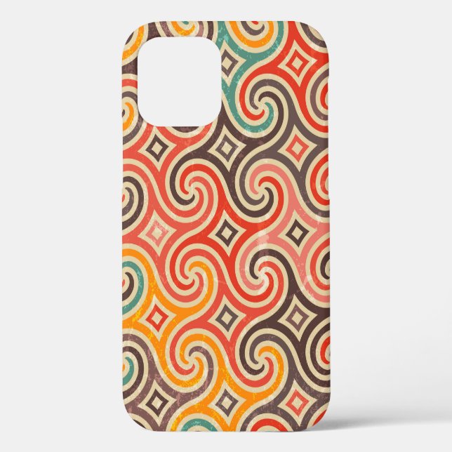 Retro-Wirbel-Illustrationsmuster Case-Mate iPhone Hülle (Rückseite)