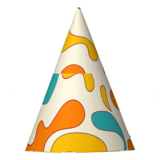 Retro-Wirbel: Vintages Blumenmuster Partyhütchen