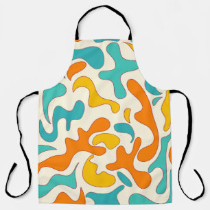 Retro-Wirbel: Vintages Blumenmuster Schürze