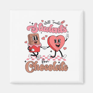 Retro wird Studenten gegen Schokolade Valentin tau Magnet