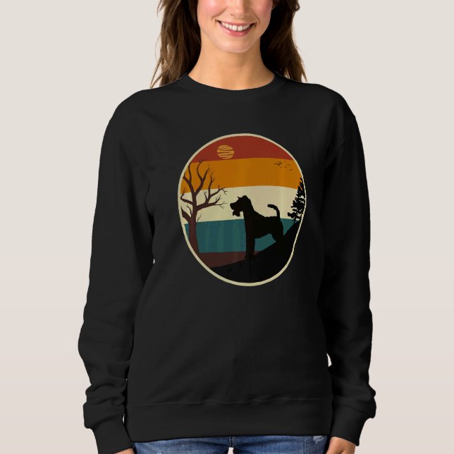 Retro Wire Fox Terrier Graphic Dog Wire Fox Terri Sweatshirt (Vorderseite)