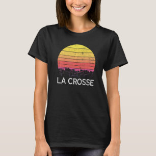 Retro Wisconsin La Crosse Skyline Vintag Urban Bu T-Shirt