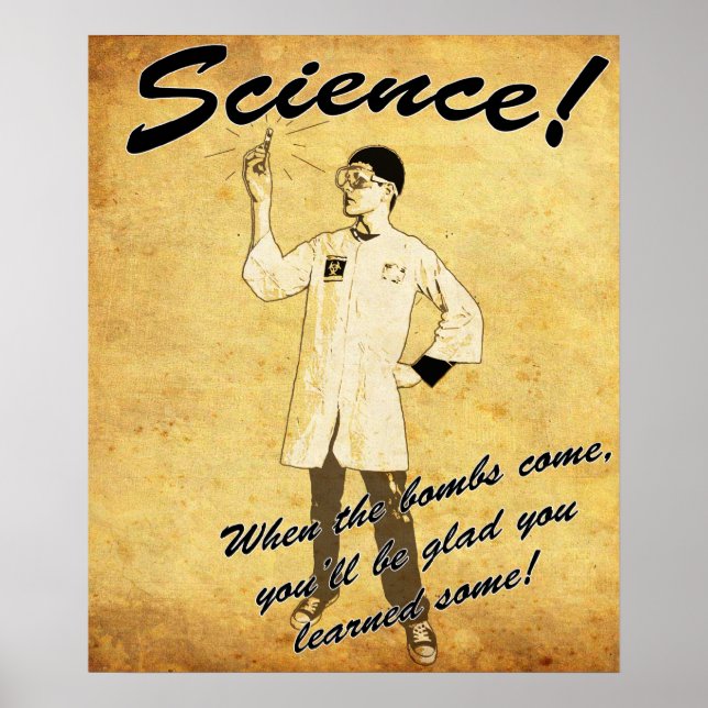 Retro-Wissenschaftsposter aus den 1940er Jahren Poster (Vorne)