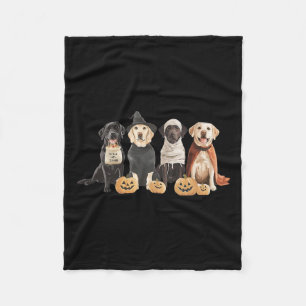 Retro Witch Labrador Retriever Halloween Labrador Fleecedecke