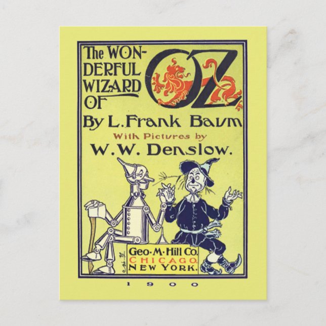 Retro Wizard von Oz Vintage Postkarte (Vorderseite)