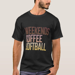 Retro-Wochenenden Kaffee und Softll Lustige Softll T-Shirt
