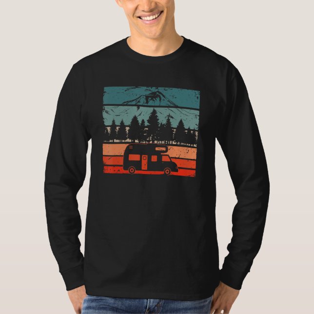 Retro-Wohnwagen-Camping 1 T-Shirt (Vorderseite)