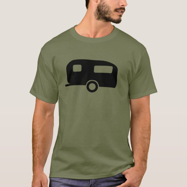 Retro Wohnwagen T-Shirt (Vorderseite)