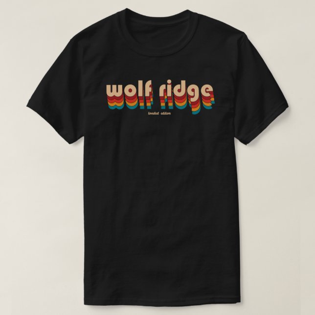 Retro Wolf Ridge Ski T-Shirt (Design vorne)