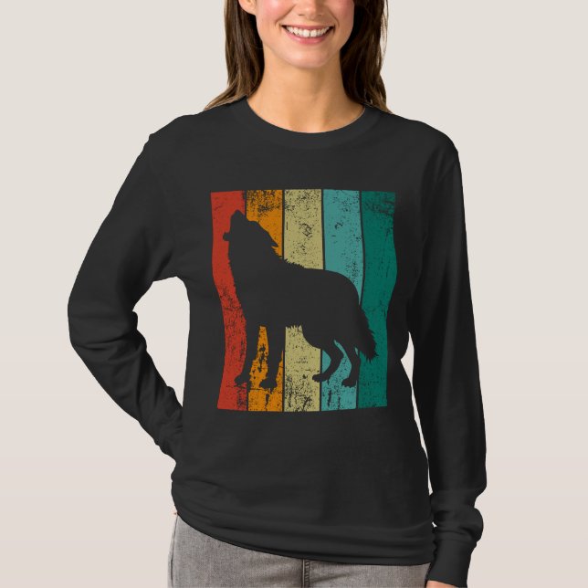 Retro Wolf T-Shirt (Vorderseite)