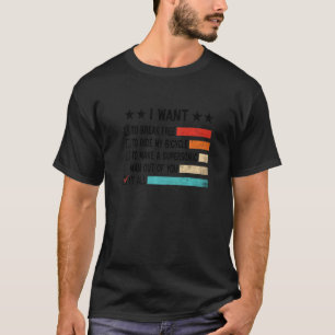 Retro Wollte ich, frei zu brechen, um mein Fahrrad T-Shirt