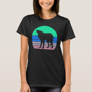 Retro Wolves Wolf Vintag Wolves Wolf Silhouette W T-Shirt