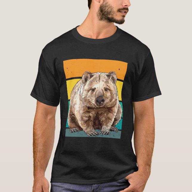 Retro Wombat T-Shirt (Vorderseite)