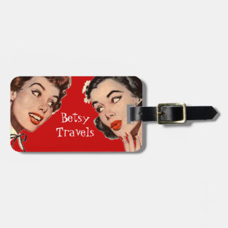 Retro Women Gossicks Gepäckanhänger