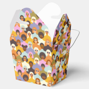 Retro Women of the World Pattern Geschenkschachtel