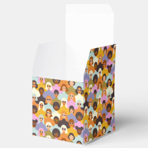 Retro Women of the World Pattern Geschenkschachtel