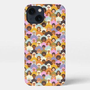 Retro Women of the World Pattern iPhone 13 Hülle