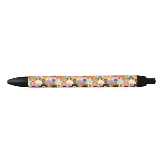 Retro Women of the World Pattern Kugelschreiber (Vorderseite)