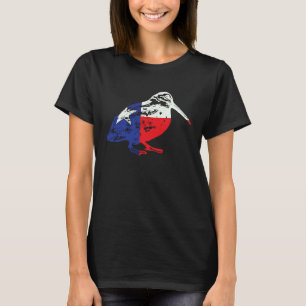Retro Woodcock Hunter Texas Flag Bogsucker Hokumpo T-Shirt