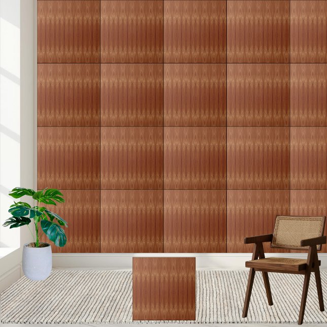 Retro Woodgrain Keramik Tile Fliese (Retro Woodgrain Brown Ceramic Tile)