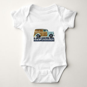 Retro Woody Lowrider Baby Strampler