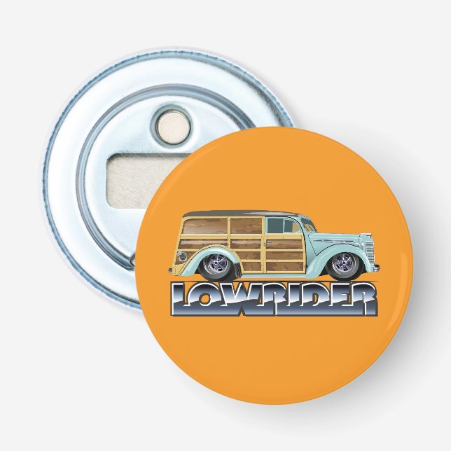 Retro Woody Lowrider Flaschenöffner (Vorderseite)